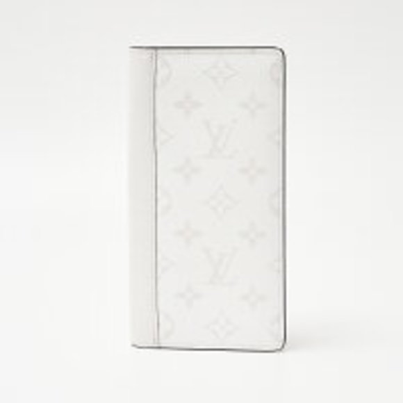 Louis Vuitton Portefeuille Brazza Bifold Long Wallet Taiga Leather White - Picture 1 of 7